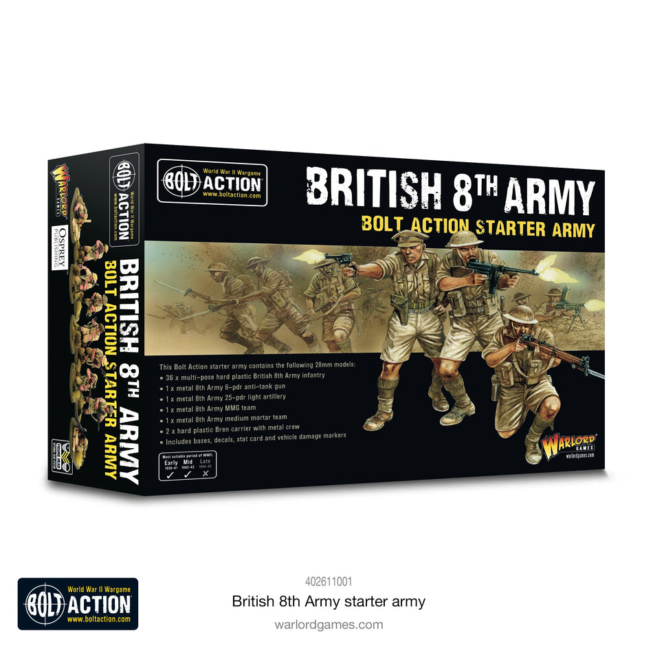 Bolt Action British 8th Army Starter Army