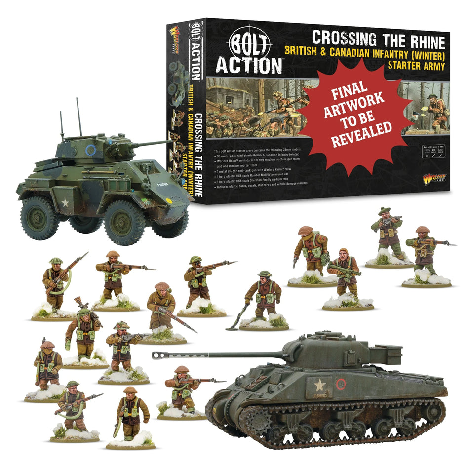 Bolt Action Crossing the Rhine: British & Canadian (Winter) Starter Army (Pre-Orderv July 2025)