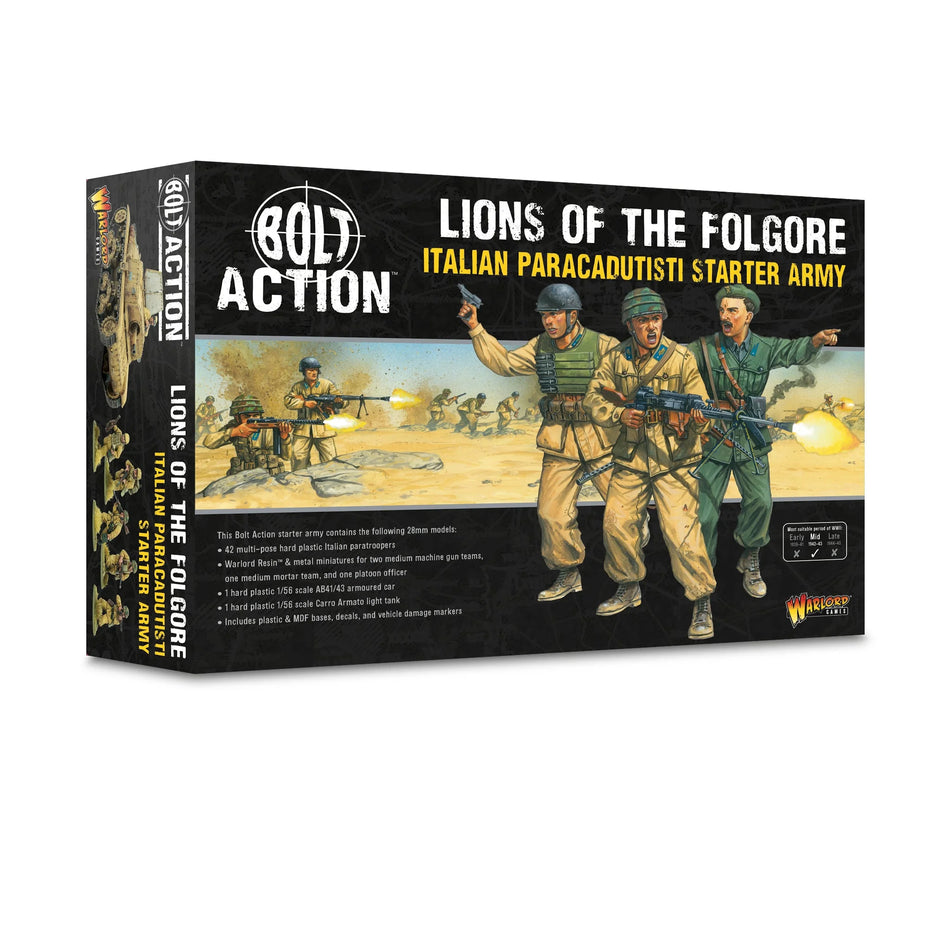 Bolt Action Lions of the Folgore - Italian Paracadutisti starter army (Pre-Order April 2026)