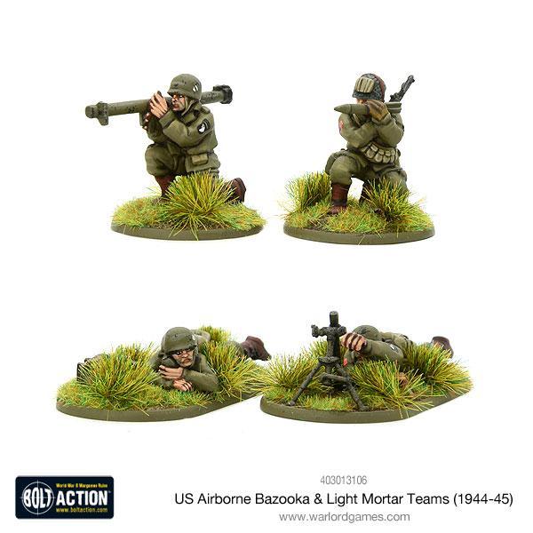 Bolt Action US Airborne Bazooka & light mortar teams (1944-45)
