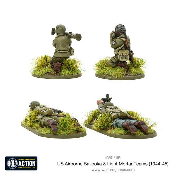 Bolt Action US Airborne Bazooka & light mortar teams (1944-45)