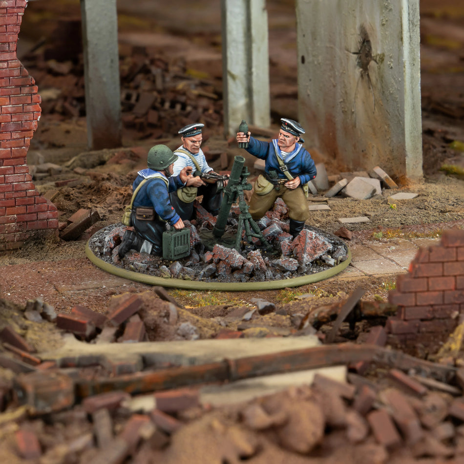 Bolt Action Soviet Naval Brigade Medium Mortar Team