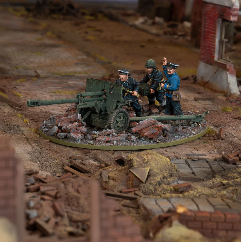 Bolt Action ZiS-3 DIvisional Gun with Soviet Naval Brigade Crew