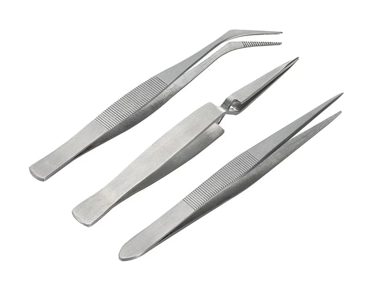 Revell Tweezer Set (1x Straight/Curved/Self-Close)