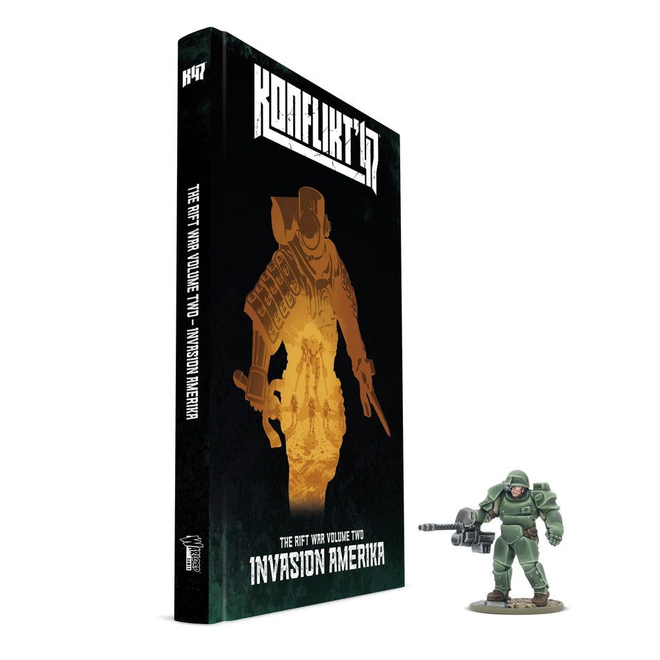 Konflikt '47: Invasion Amerika & 'T2 Prototype Heavy Armor' book miniature (Pre-Order August 2026)