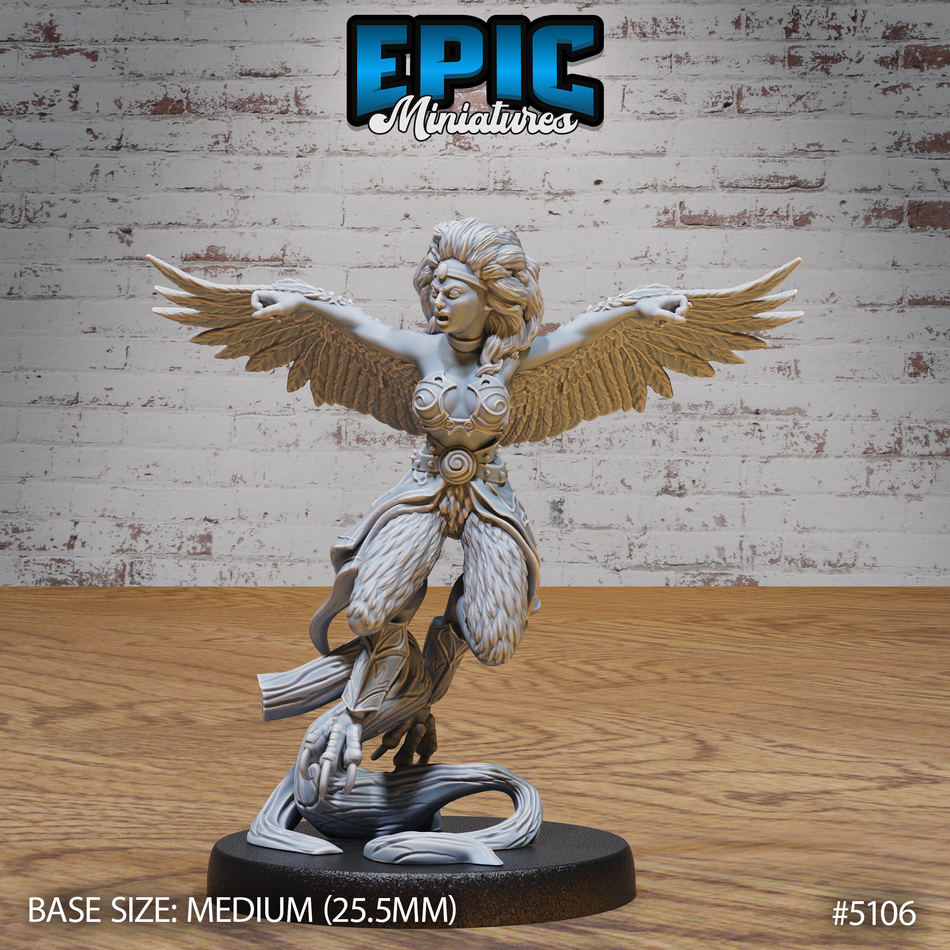 Captured Harpy Flying