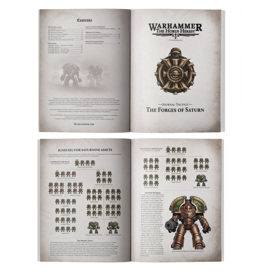 Warhammer: The Horus Heresy – Journal Tactica: The Forges of Saturn (Pre-Order Oct 4th 2025)