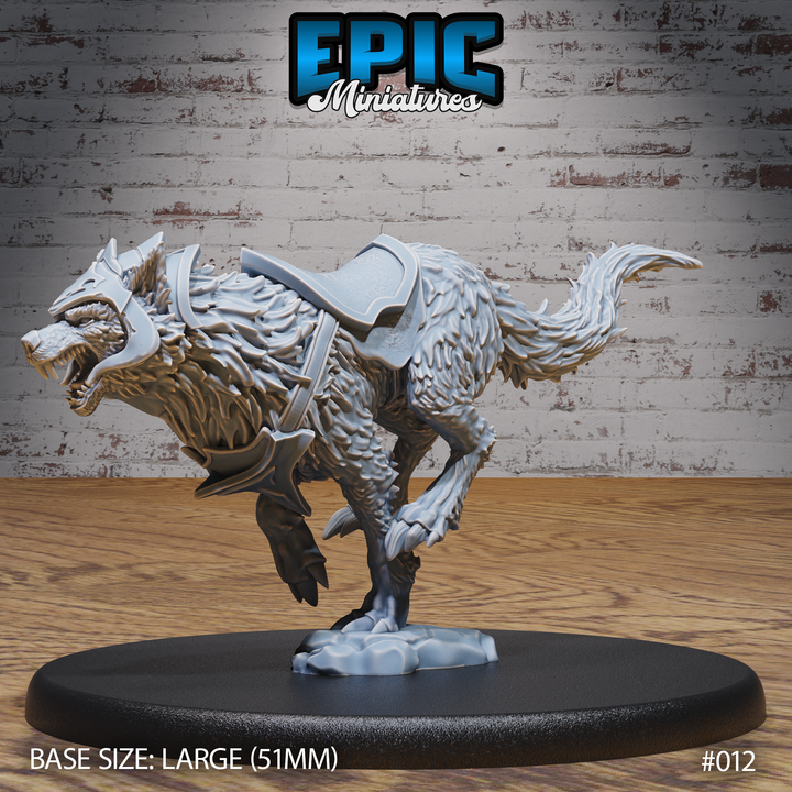 Orc Army Wolf Mount Running 3D Print