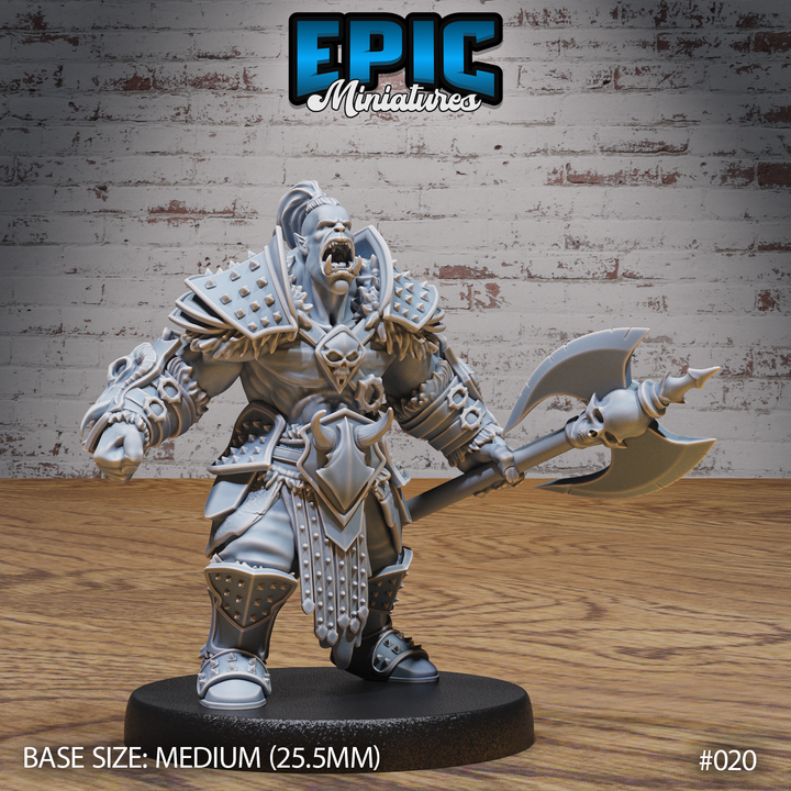 Orc with Battle Axe 3D Print