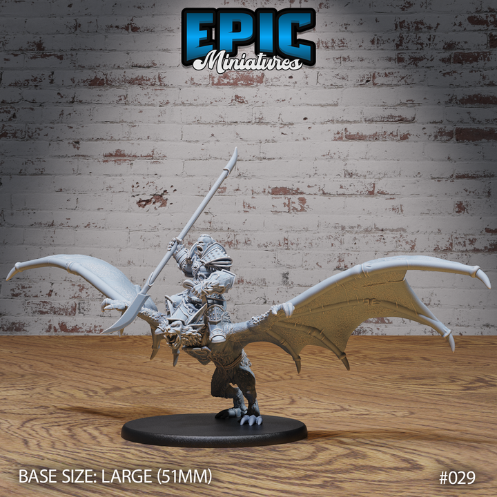 Orc Army Bat Rider with Spear 3D Print