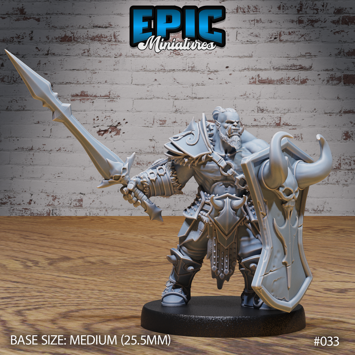 Orc with Sword and Shield 3D Print