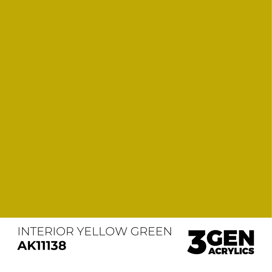 AK Interactive 3GEN - AK11138 INTERIOR YELLOW GREEN – STANDARD