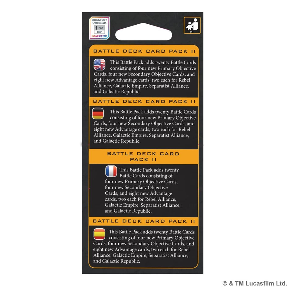 Star Wars: Legion: Battle Deck Card Pack II