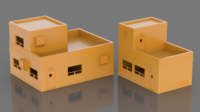 The Compound - Large and Small Concrete Buildings with Second Story