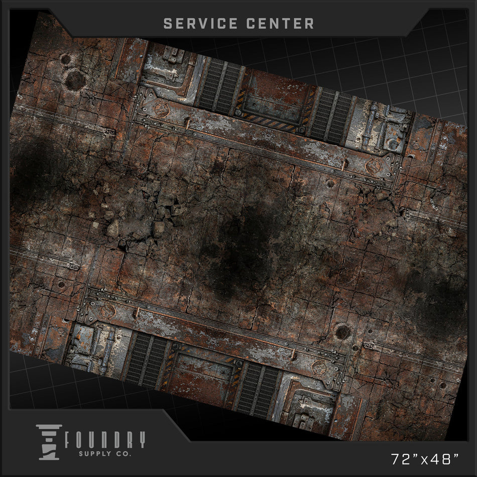Game Mat "Service Center" neoprene 48" x 72" (Pre-Order July 2026)