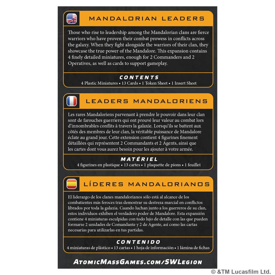 Star Wars: Legion - Mandalorian Leaders (Pre-Order June 2026)