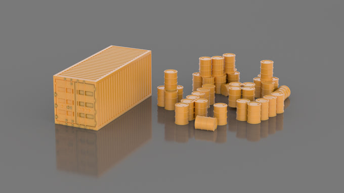 The Compound - Shipping Container, Metal Barrel Groups