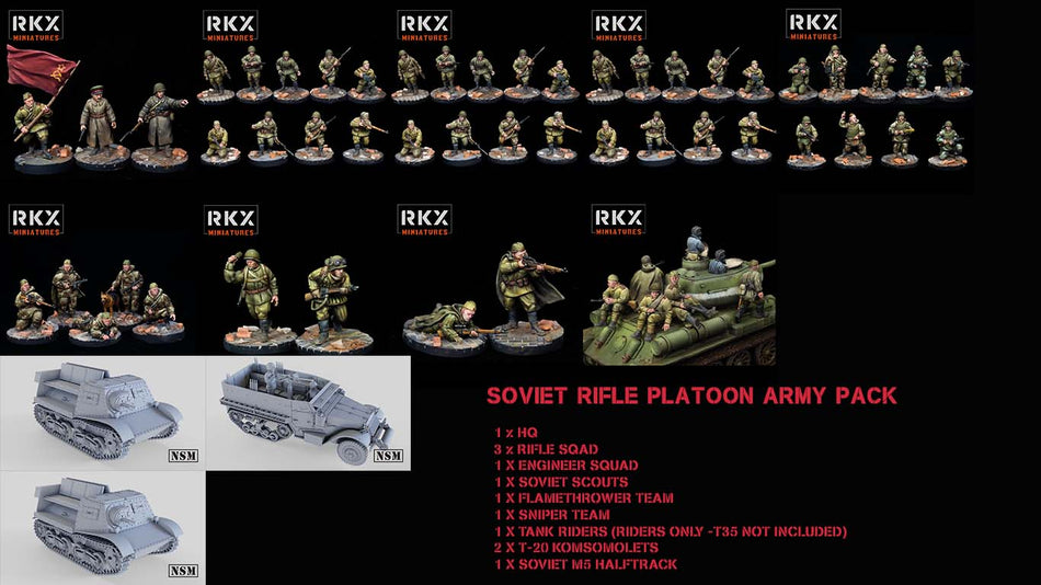 Soviet Rifle Platoon with Transports