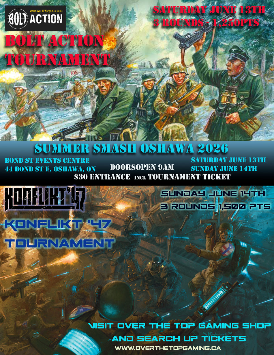 Over The Top Gaming Summer Smash 2026 Konflikt '47 Tournament Sunday June 14th 2026