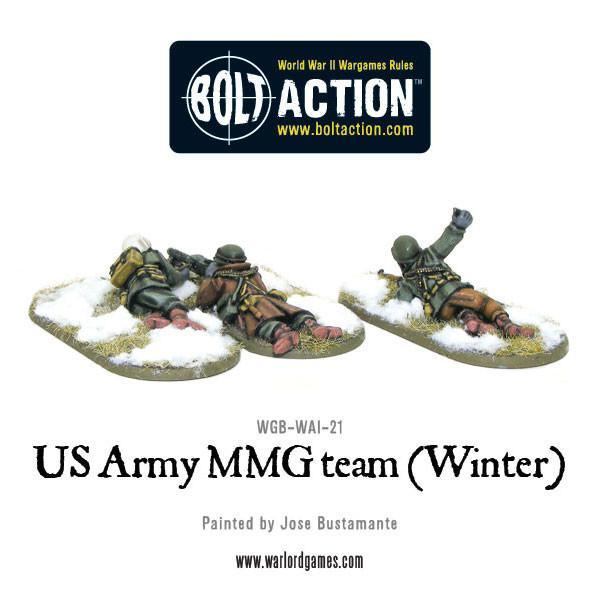 Bolt Action US Army MMG team (Winter) - Prone