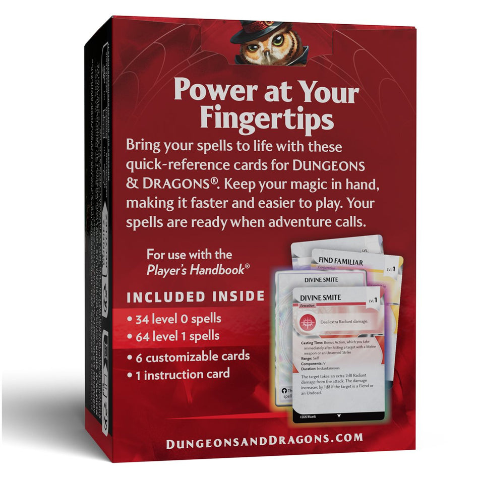 Dungeons & Dragons: Reference Cards: Spells - Levels 0-1 (Pre-Order August 18th 2026)