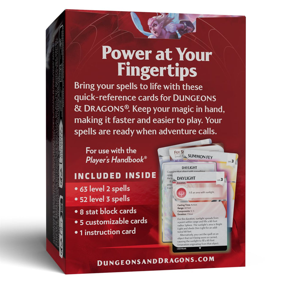 Dungeons & Dragons: Reference Cards: Spells - Levels 2-3 (Pre-Order August 18th 2026)