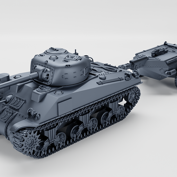 US Army Sherman Crocodile M4A4 + Trailer