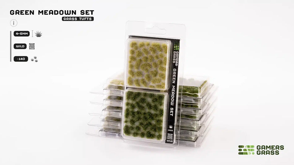 Gamers Grass Green Meadow Tuft Set - Wild