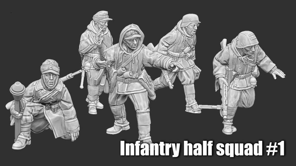 German Late War Cavalry Dismounted Half Squad