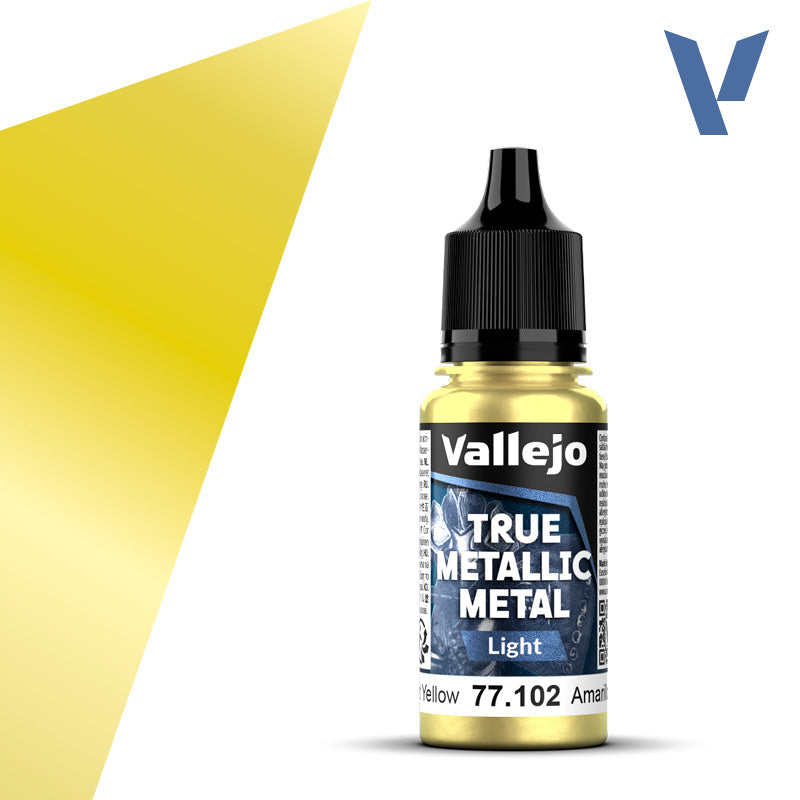 Vallejo True Metallic Metal 77.102 Radian Yellow Light