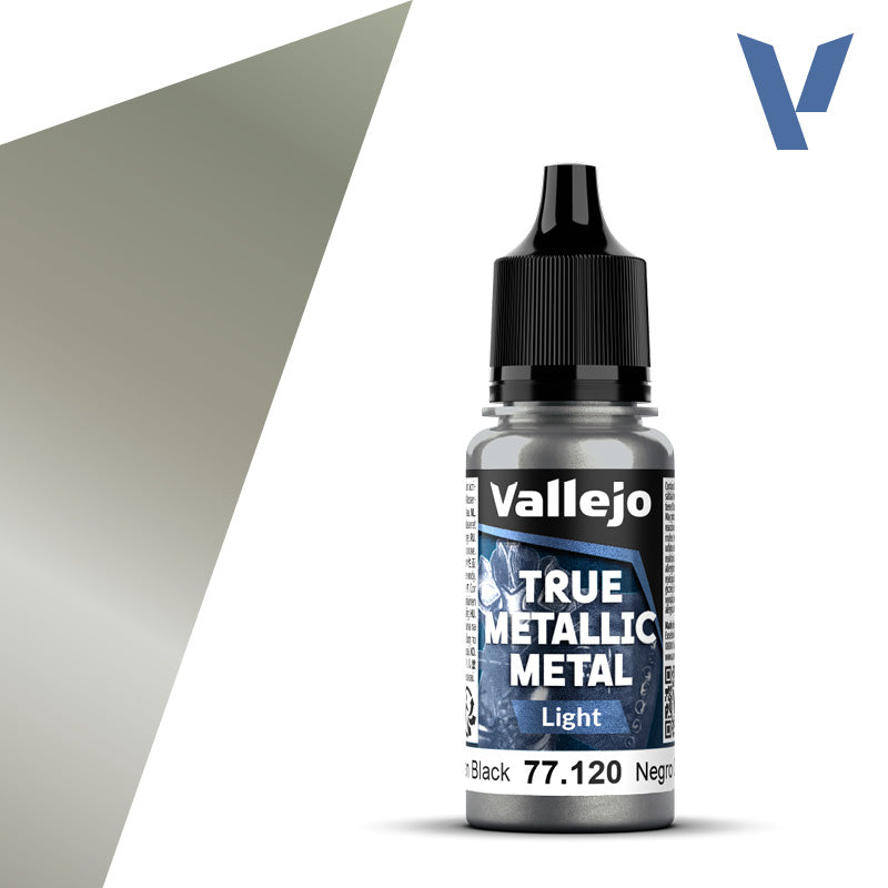 Vallejo True Metallic Metal 77.120 Obsidian Black Light