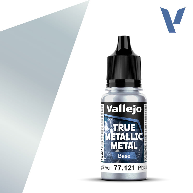Vallejo True Metallic Metal 77.121 Sterling Silver Base