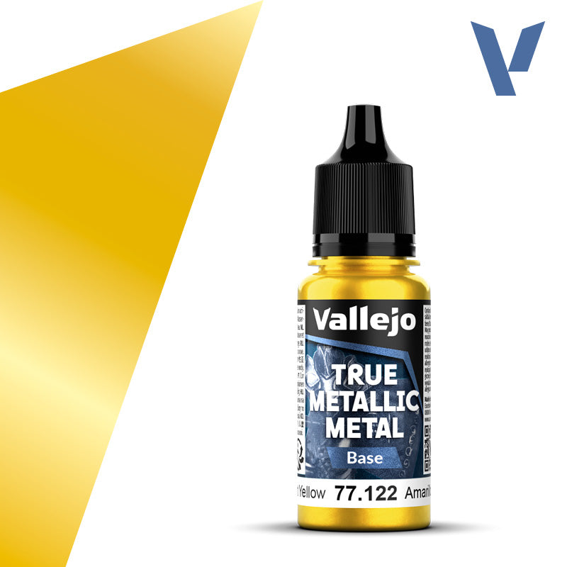 Vallejo True Metallic Metal 77.122 Radiant Yellow Base