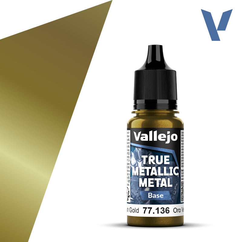 Vallejo True Metallic Metal 77.1365 Greenish Gold Base