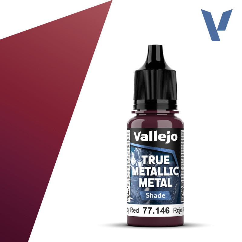 Vallejo True Metallic Metal 77.146 Ruby Red Shade