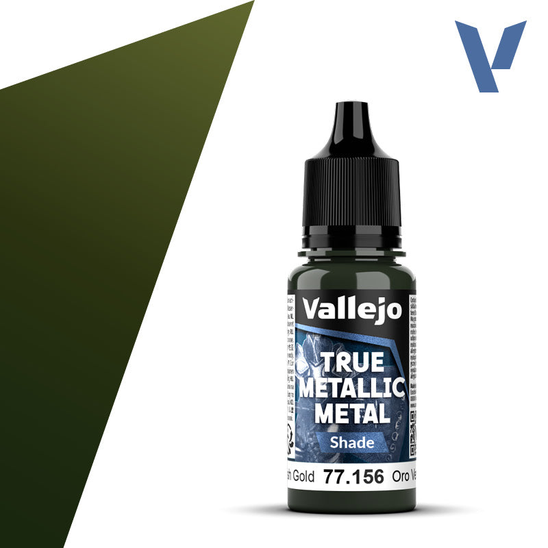 Vallejo True Metallic Metal 77.156 Greenish Gold Shade
