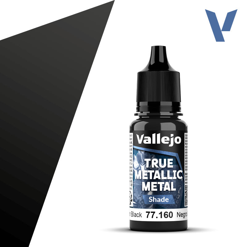 Vallejo True Metallic Metal 77.160 Obsidian Black Shade